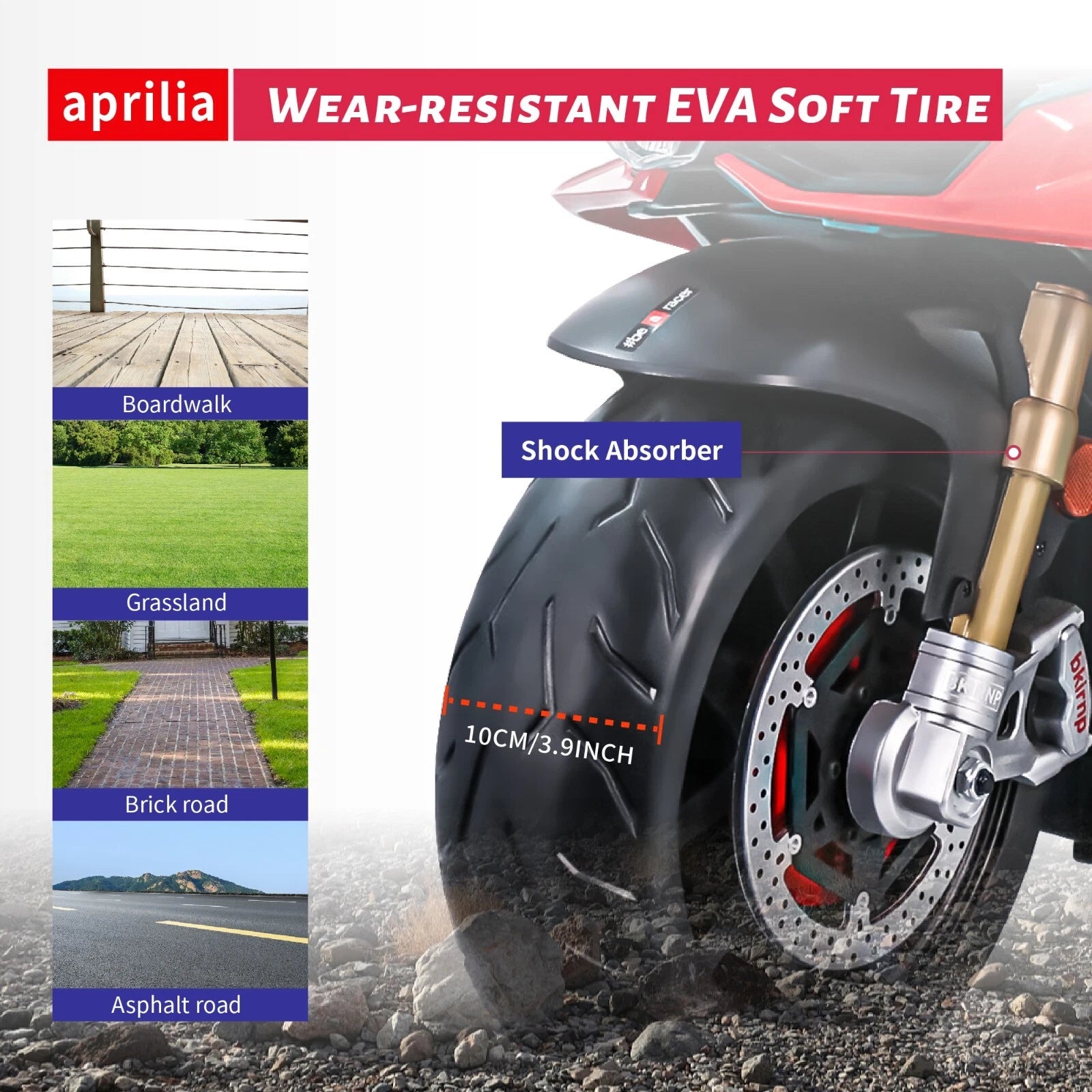 Aprilia Licensed Kids Electric Motorcycle Battery Power Dirt Bike Ride on Toy