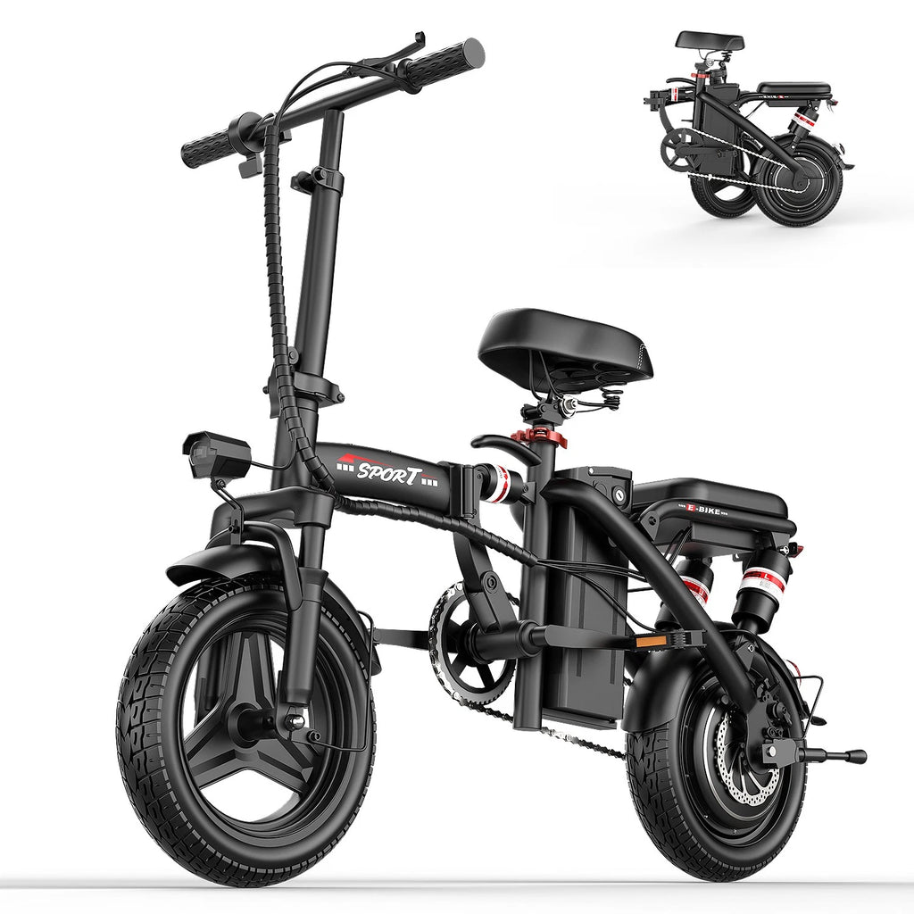 Foldable Electric Bike Peak 1000W 45Miles 25MPH E Bikes UL 2849 Certified Adult