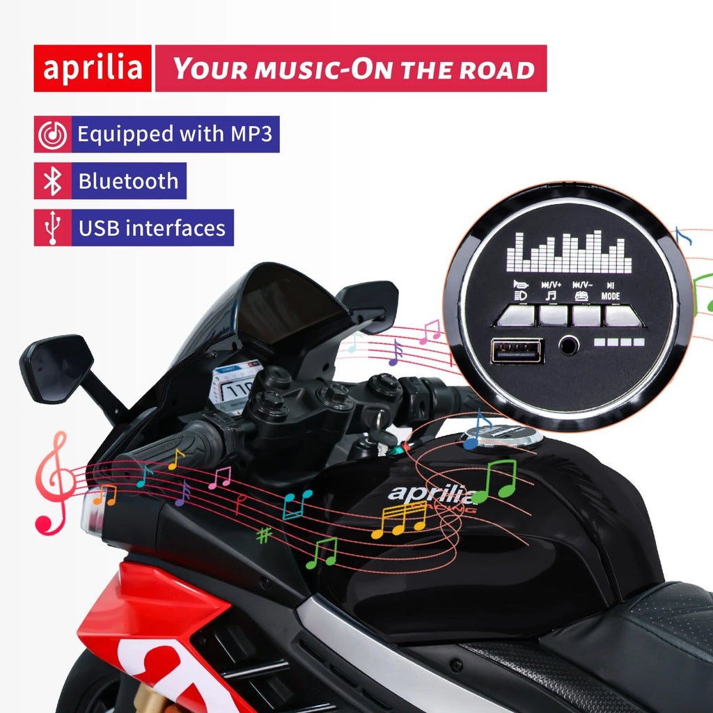 Aprilia Licensed Kids Electric Motorcycle Battery Power Dirt Bike Ride on Toy