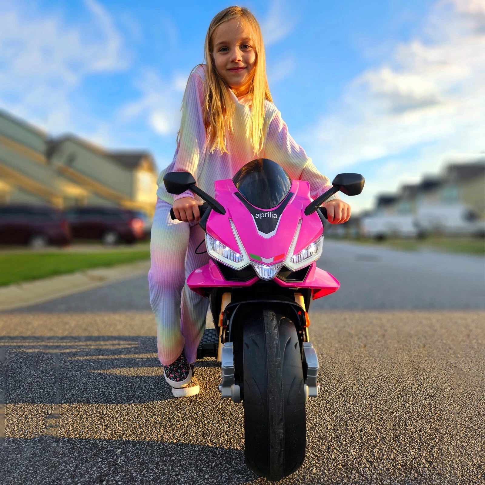 Aprilia Licensed Kids Electric Motorcycle Battery Power Dirt Bike Ride on Toy